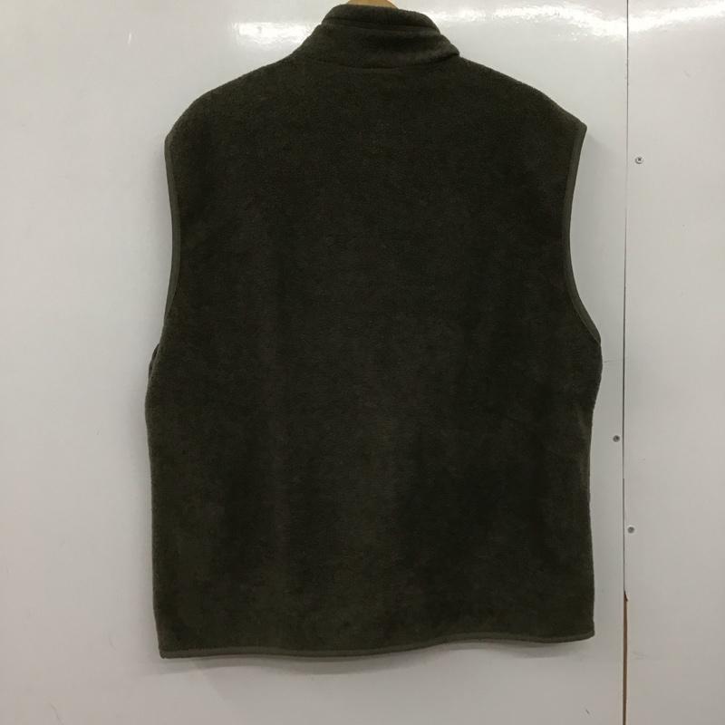 パタゴニア patagonia ベスト ベスト ベスト ジップアップフリースベスト スタンドネック XL ロゴ、文字 カーキ / カーキ /  メンズ USED 古着 中古 10147844