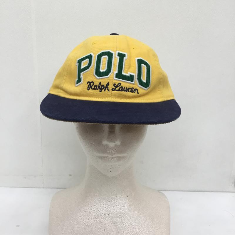ポロラルフローレン POLO RALPH LAUREN 帽子 キャップ 6パネル ロゴ キャップ タグ付 ロゴ、文字 黄 / イエロー /  メンズ USED 古着 中古 10106050