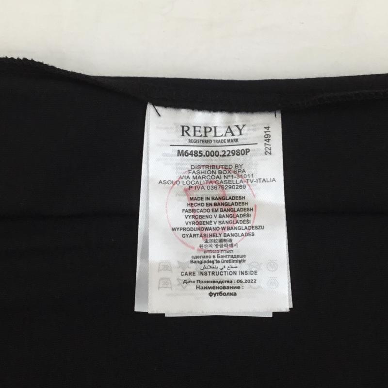 リプレイ REPLAY Tシャツ 半袖 REPLAY Tシャツ　M6485.000 L プリント X ロゴ、文字 黒 / ブラック /  メンズ USED 古着 中古 10128702