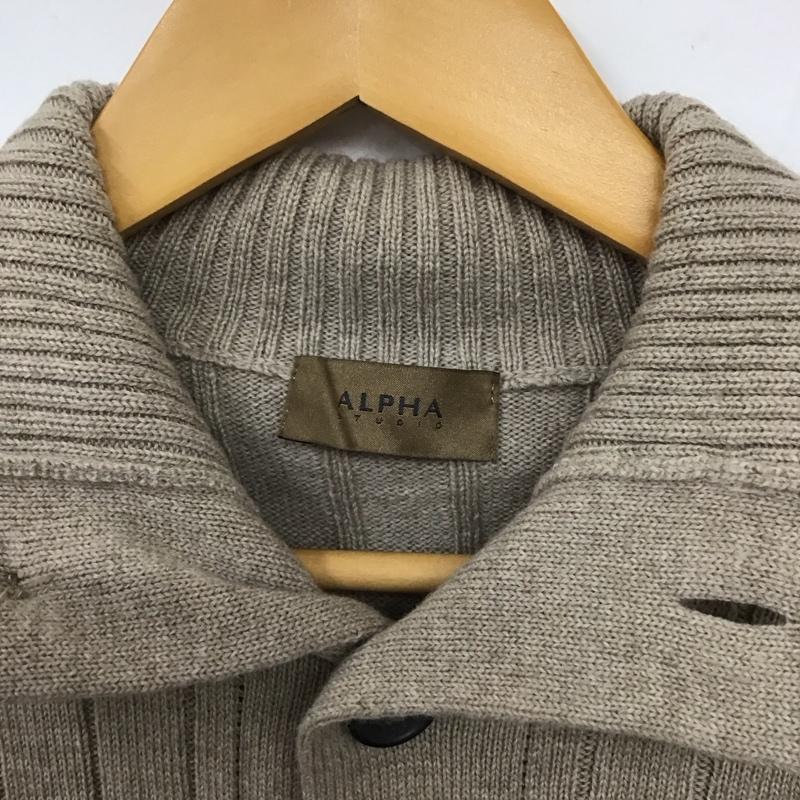 古着 USED カーディガン 長袖 ALPHA STUDIO 無地 ベージュ / ベージュ /  メンズ USED 古着 中古 10134871