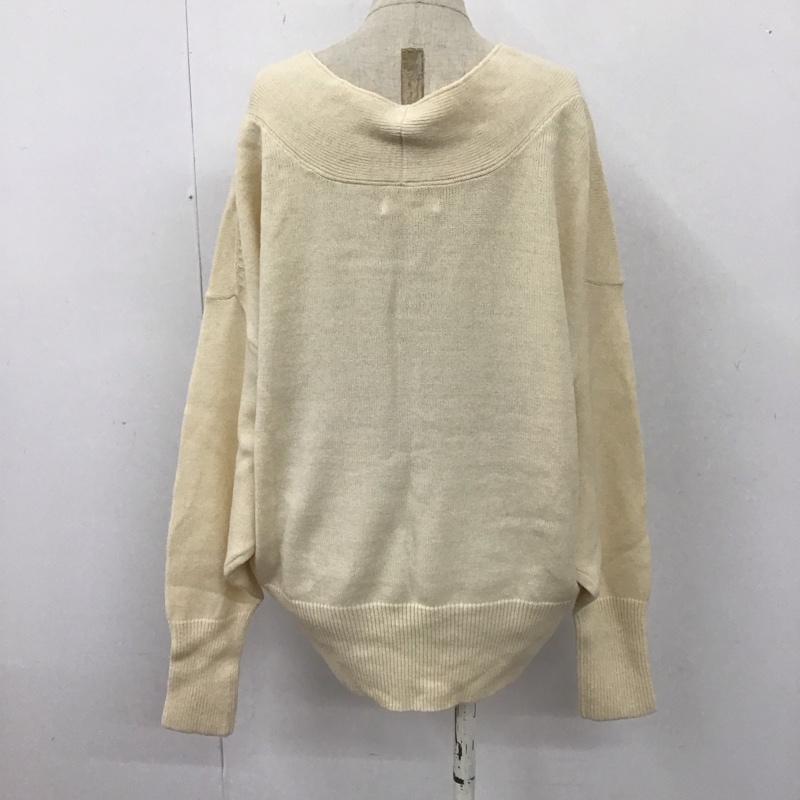 ニコアンド niko and... ニット、セーター 長袖 ST76DE01SB Vネック 4 無地 オフホワイト / オフホワイト /  レディース USED 古着 中古 10108316