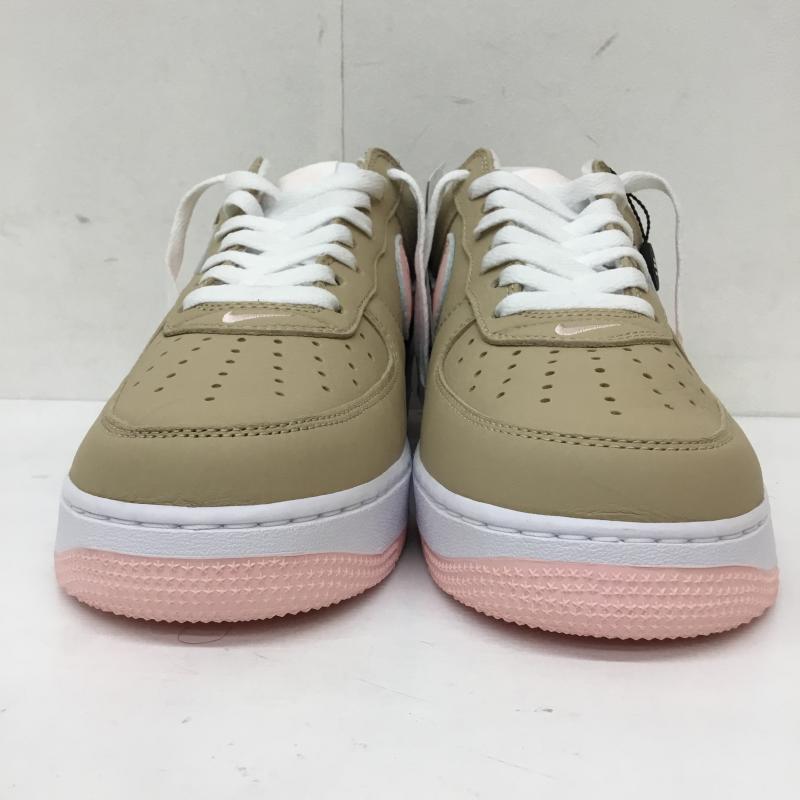 ナイキ NIKE スニーカー スニーカー 845053-201 Air Force 1 Low Retro Linen エアフォース１ リネン 28.0cm ロゴ、文字 白 / ホワイト / X 茶 / ブラウン / X 桃 / ピンク /  メンズ USED 古着 中古 10136411