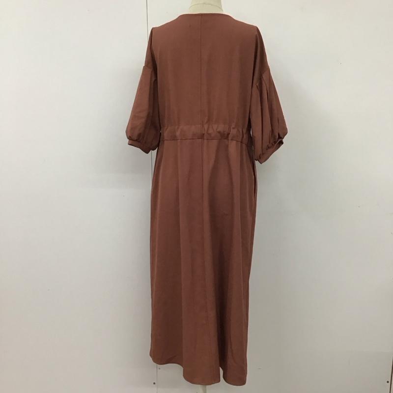 アルシーヴ archives ワンピース ロングスカート 90729 半袖 前開き 無地 桃 / ピンク /  レディース USED 古着 中古 10114753