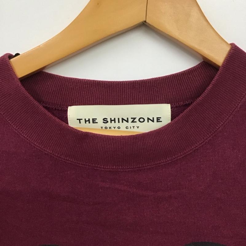 シンゾーン Shinzone トレーナー 長袖 長袖トレーナー スウェット クルーネック プルオーバー プリント えんじ / ワインレッド /  メンズ USED 古着 中古 10130984