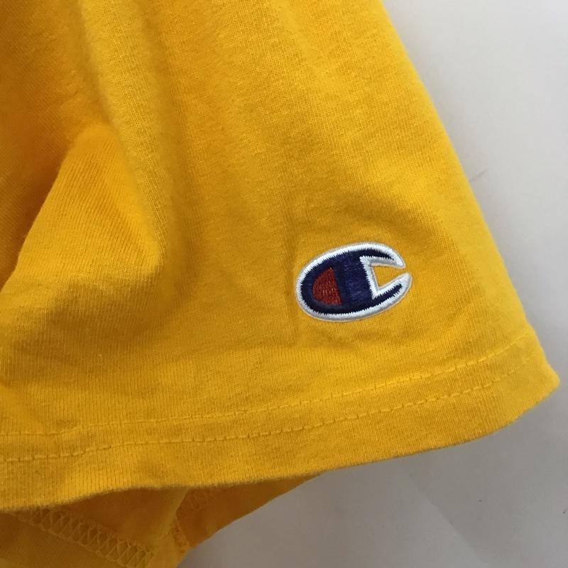 チャンピオン Champion Tシャツ 半袖 クルーネック M ワンポイント 橙 / オレンジ /  メンズ USED 古着 中古 10116804