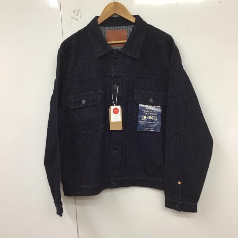 スタディオダルチザン STUDIOD ARTISAN&SA ジャケット、上着 ジャケット、ブレザー d4549 SASHIKODENIMジャケット 刺し子 2nd デニムジャケット 44 総柄 インディゴ / インディゴ /  メンズ USED 古着 中古 10129285