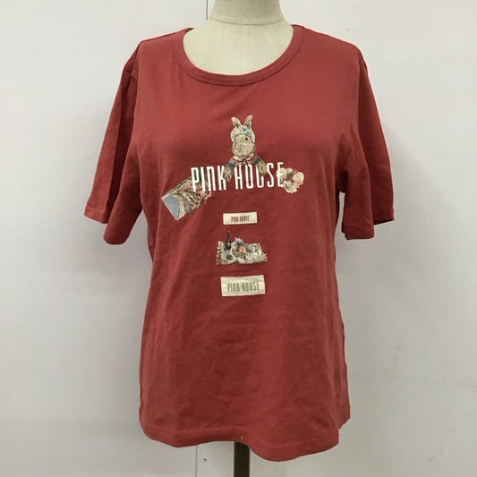 ピンクハウス PINK HOUSE Tシャツ 半袖 半袖カットソー プリントTシャツ クルーネックカットソー L プリント 赤 / レッド /  レディース USED 古着 中古 10117312
