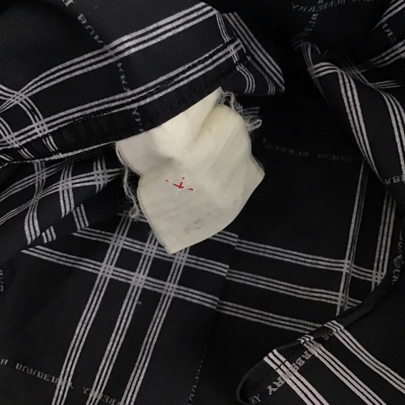 バーバリーロンドン Burberry London シャツ、ブラウス 長袖 M チェック 黒 / ブラック / X 白 / ホワイト /  メンズ USED 古着 中古 10114341