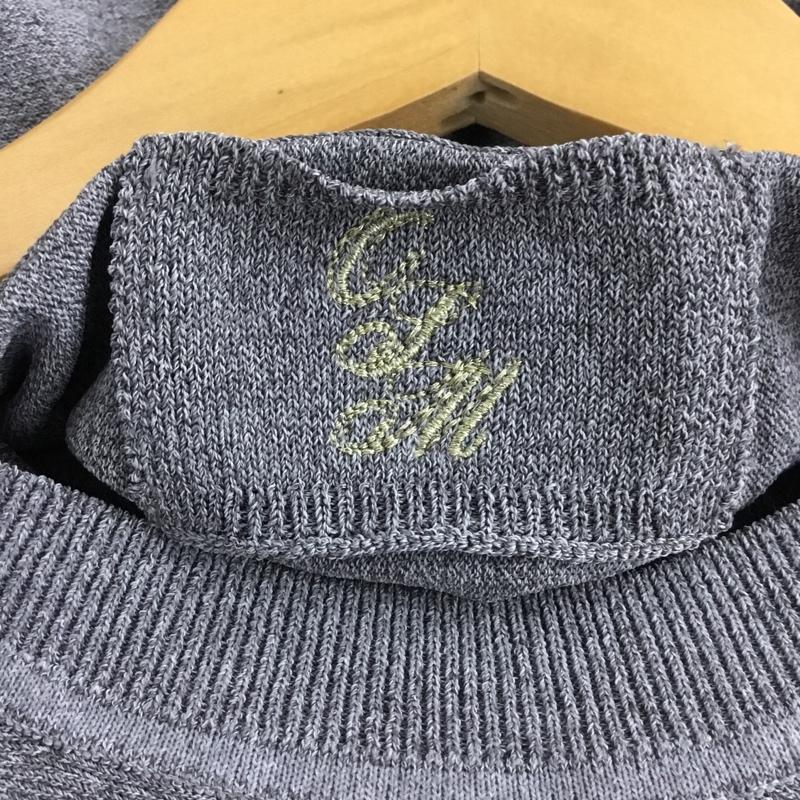 オズモーシス OSMOSIS カットソー 半袖 599010-255K サイドドレープニットプルオーバー イレギュラーヘム シアー ONE SIZE 無地 灰 / グレー / X 黒 / ブラック /  レディース USED 古着 中古 10144641