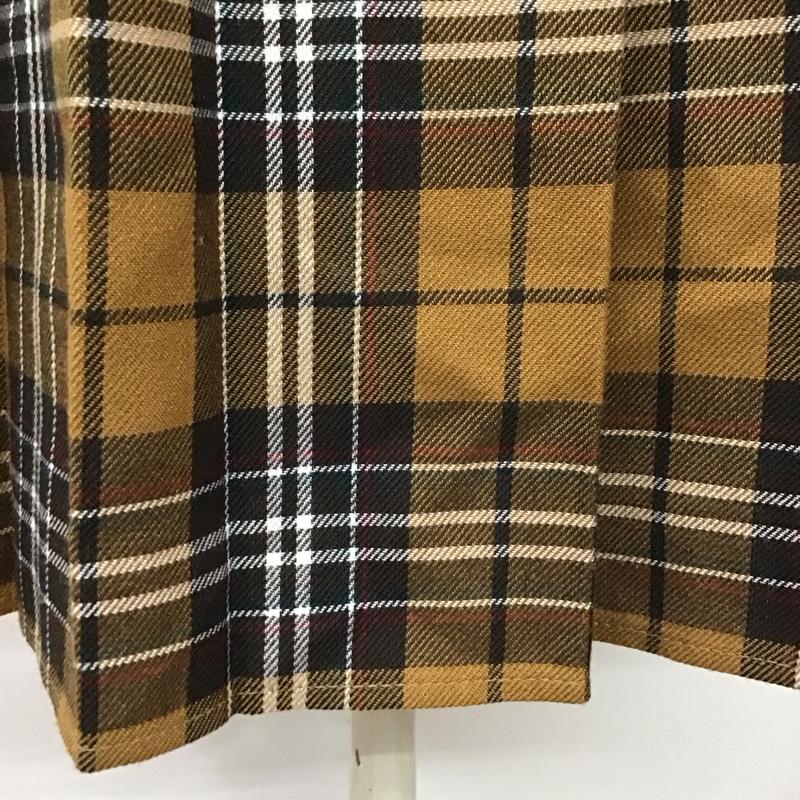 ローリーズファーム LOWRYS FARM スカート ロングスカート LFM50009TK プリーツスカート FREE チェック 茶 / ブラウン /  レディース USED 古着 中古 10110926