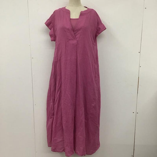 フリークスストア FREAK S STORE ワンピース ロングスカート 212-3171 スキッパー 半袖 FREE 無地 桃 / ピンク /  レディース USED 古着 中古 10107389