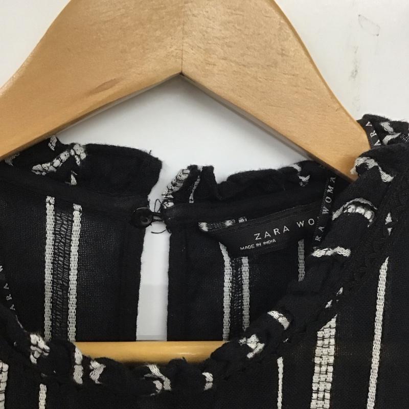 ザラ ZARA ワンピース ひざ丈スカート M  黒 / ブラック /  レディース USED 古着 中古 10139539