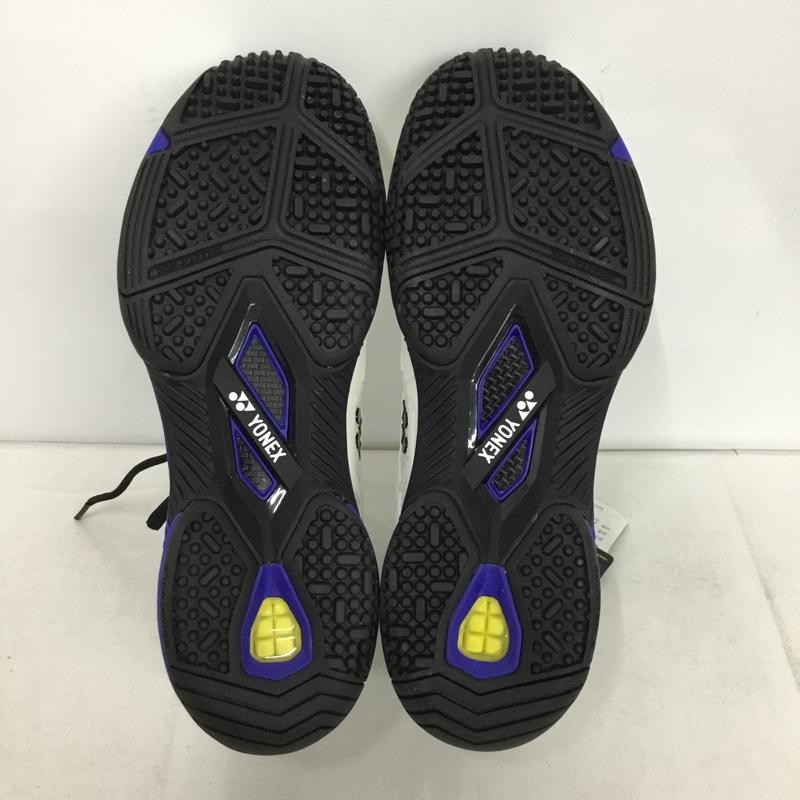 ヨネックス YONEX スニーカー スニーカー SHTF3MGC パワークッションフュージョンレブ3メンGC テニスシューズ 箱有 25.5cm 25.5cm ロゴ、文字 白 / ホワイト / X 青 / ブルー / X 灰 / グレー /  メンズ USED 古着 中古 10147960