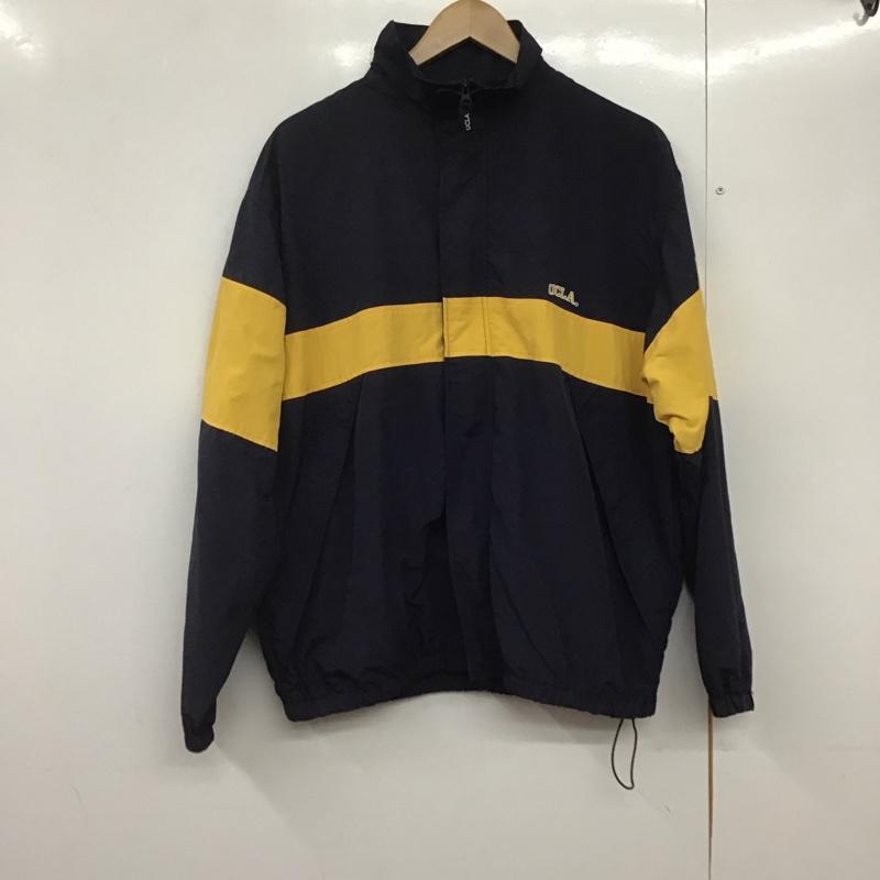 ユーシーエルエー UCLA ジャケット、上着 ジャンパー、ブルゾン ジップアップジャケット ナイロンジャケット アウター M ロゴ、文字 紺 / ネイビー /  メンズ USED 古着 中古 10141640