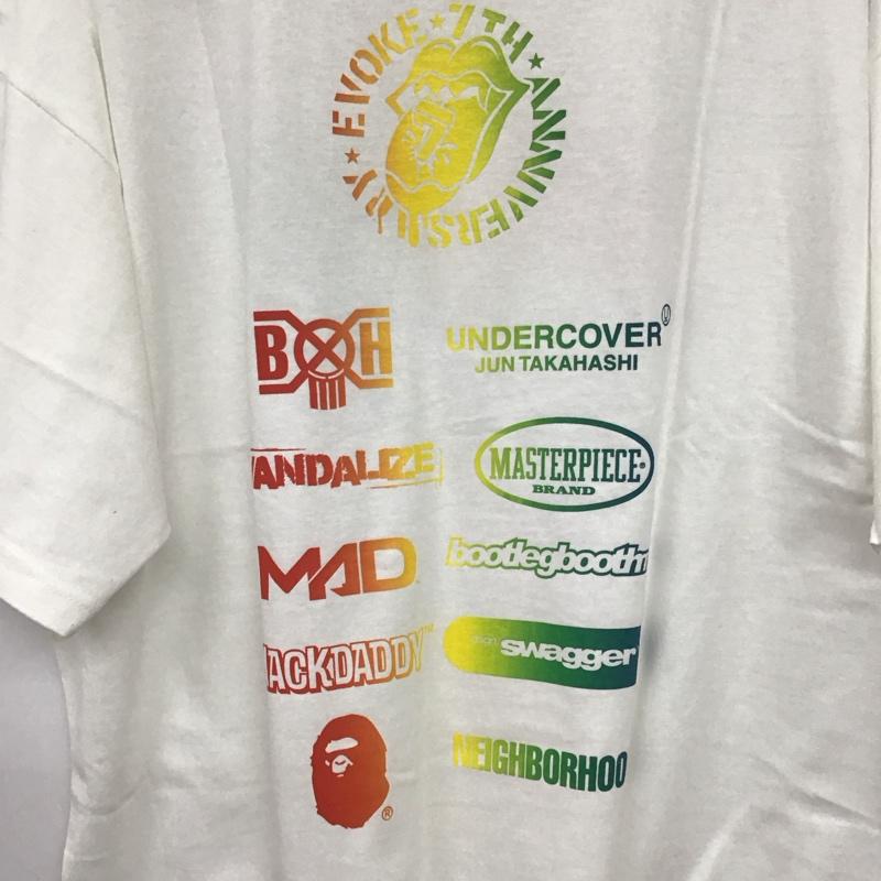 イウ゛ォーク EVOKE Tシャツ 半袖 7th anniversary s/tee 半袖カットソー プリントTシャツ L プリント 白 / ホワイト /  メンズ USED 古着 中古 10135908