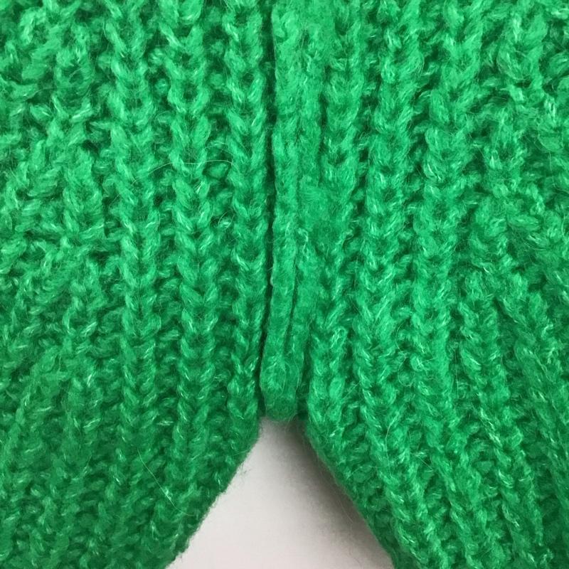 ザラ ZARA ニット、セーター 長袖 長袖ニットカットソー クルーネック セーター ショート丈 L 無地 緑 / グリーン /  レディース USED 古着 中古 10142447