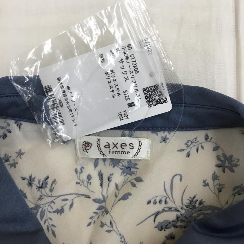 アクシーズファム axes femme シャツ、ブラウス 半袖 M 花柄 白 / ホワイト /  レディース USED 古着 中古 10134395