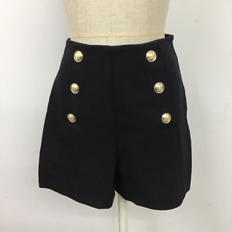 ザラ ZARA パンツ ショートパンツ ショートパンツ ハーフパンツ カジュアルパンツ XS 無地 黒 / ブラック /  レディース USED 古着 中古 10117929