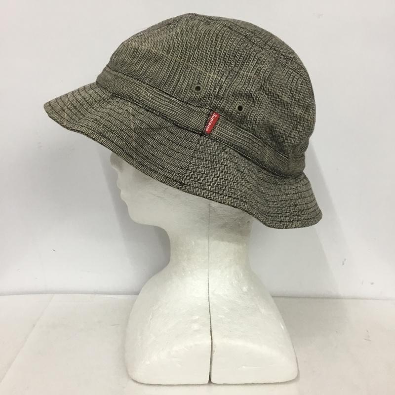 シュプリーム Supreme 帽子 ハット ヘリンボーン ロゴ、文字 黒 / ブラック / X 茶 / ブラウン /  メンズ USED 古着 中古 10146076