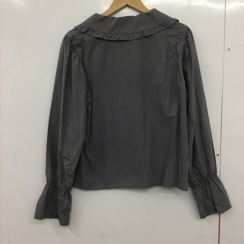 ローリーズファーム LOWRYS FARM シャツ、ブラウス 長袖 FREE 無地 灰 / グレー /  レディース USED 古着 中古 10148549