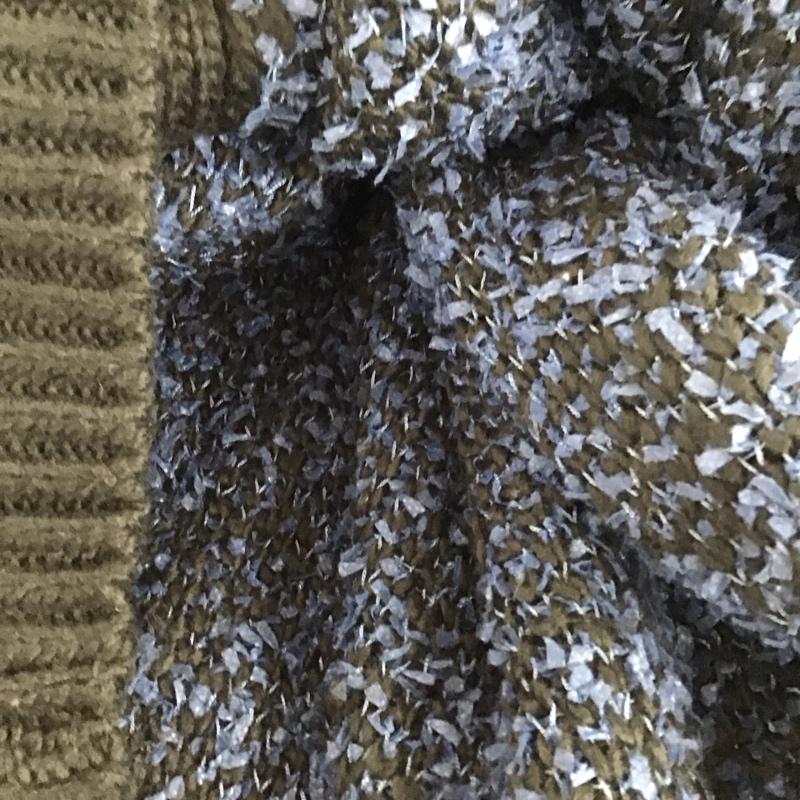 ビームス ハート BEAMS HEART カーディガン 長袖 43-15-0173-213 千鳥格子柄 オーバーサイズ Vネック カーディガン 千鳥格子 黒 / ブラック / X 青 / ブルー /  レディース USED 古着 中古 10147177