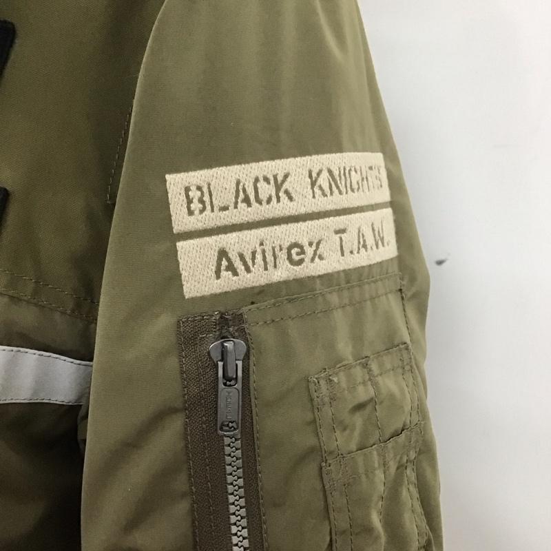 アヴィレックス AVIREX ジャケット、上着 ジャンパー、ブルゾン ジップアップジャケット アウター フード付きジャケット ミリタリージャケット XXL ロゴ、文字 カーキ / カーキ /  メンズ USED 古着 中古 10106657
