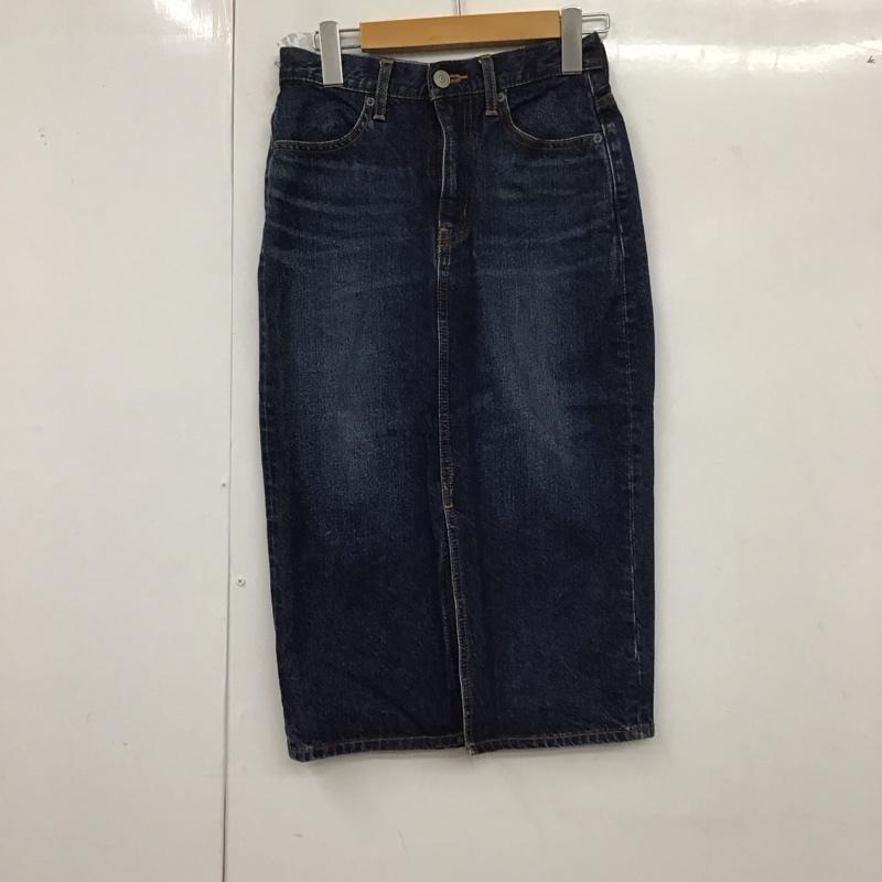 アズールバイマウジー AZUL BY MOUSSY スカート ひざ丈スカート デニムスカート ひざ丈スカート タイトスカート S 無地 インディゴ / インディゴ /  レディース USED 古着 中古 10128974
