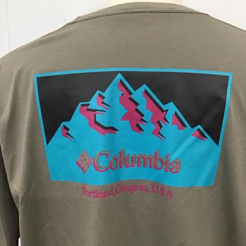 コロンビア Columbia Tシャツ 半袖 123 PM6871 Imperial Park Graphic SS Tee バックプリント M ロゴ、文字 灰 / グレー /  メンズ USED 古着 中古 10113922