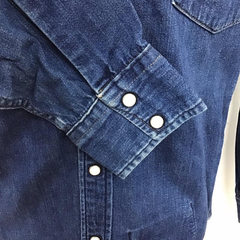 ブルーブルー BLUE BLUE シャツ、ブラウス 長袖 長袖シャツ デニムシャツ カラーシャツ 4 無地 インディゴ / インディゴ /  メンズ USED 古着 中古 10124916