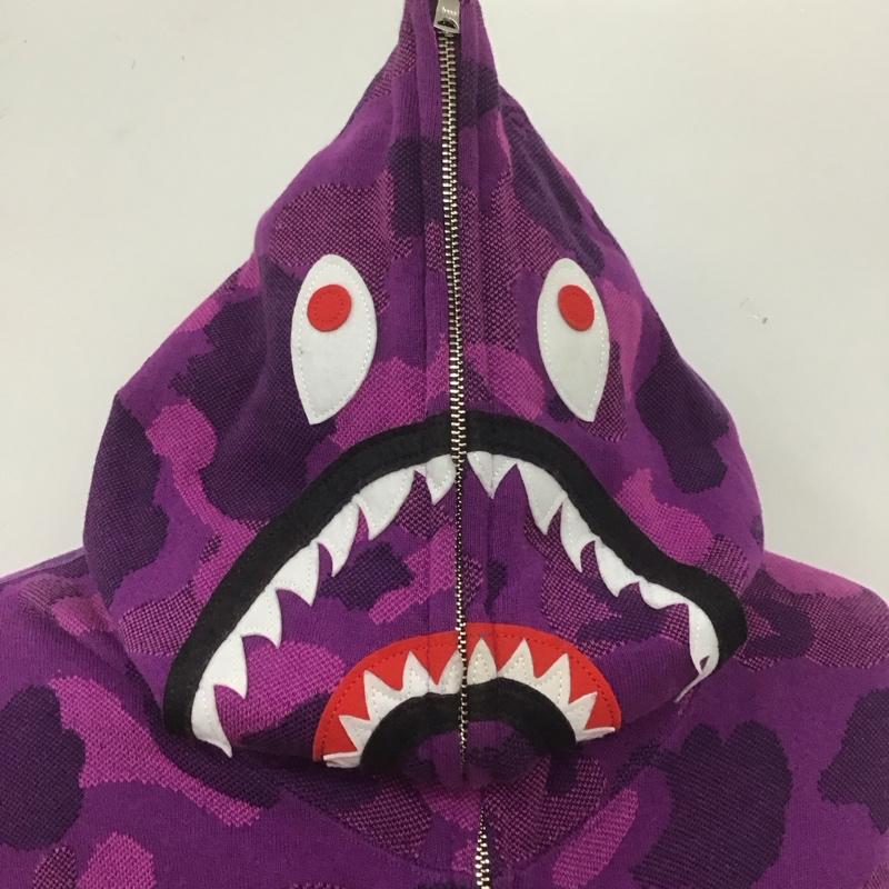 アベイシングエイプ A BATHING APE パーカー 長袖 ジップアップ カモフラージュ柄・迷彩 紫 / パープル /  メンズ USED 古着 中古 10107410