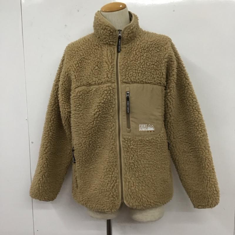 ファーストダウン FIRST DOWN ジャケット、上着 ジャンパー、ブルゾン 193-1550 フリースジャケット ジップアップジャケット アウター M ロゴ、文字 ベージュ / ベージュ /  メンズ USED 古着 中古 10109829