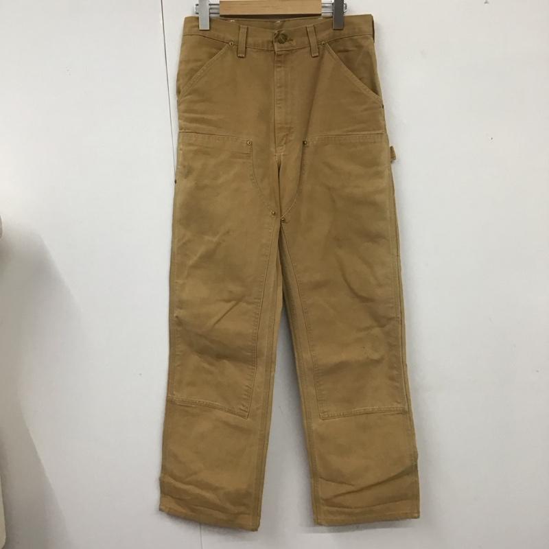 カーハート Carhartt パンツ ワークパンツ、ペインターパンツ ダブルニー 30 ×34 ロゴ、文字 キャメル / キャメル /  メンズ USED 古着 中古 10114032