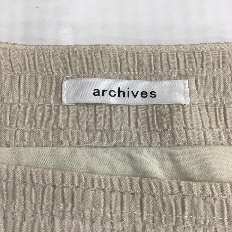 アルシーヴ archives ワンピース ロングスカート AR213011 71 スクエアネック 半袖 M  ベージュ / ベージュ /  レディース USED 古着 中古 10111550