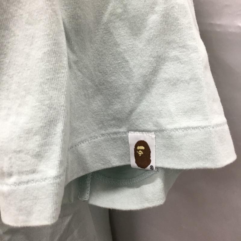 アベイシングエイプ A BATHING APE Tシャツ 半袖 BIG APE HEAD クルーネック L プリント 水色 / ライトブルー /  メンズ USED 古着 中古 10119806