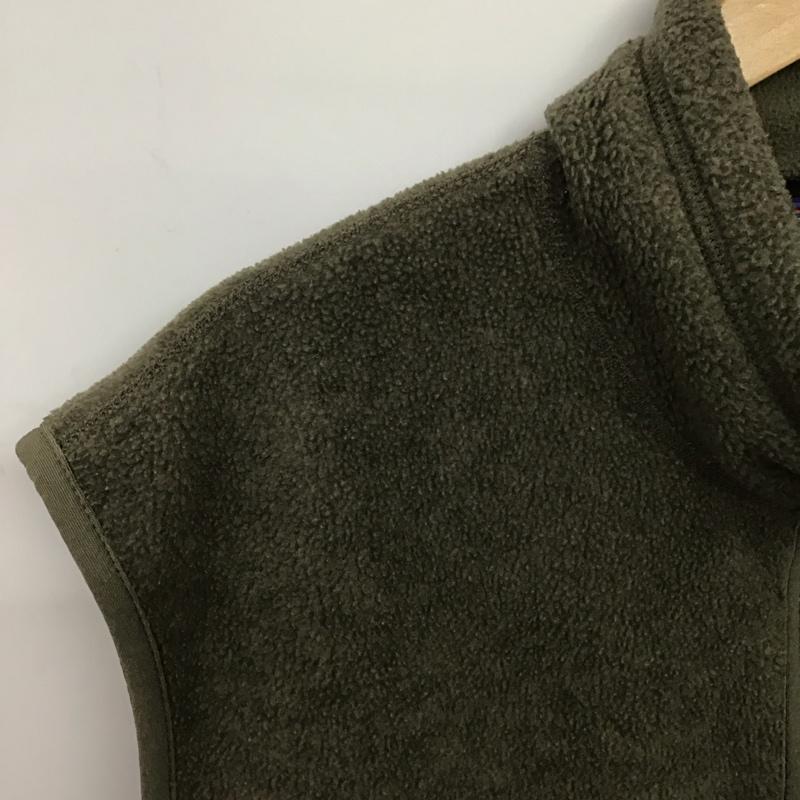 パタゴニア patagonia ベスト ベスト ベスト ジップアップフリースベスト スタンドネック XL ロゴ、文字 カーキ / カーキ /  メンズ USED 古着 中古 10147844