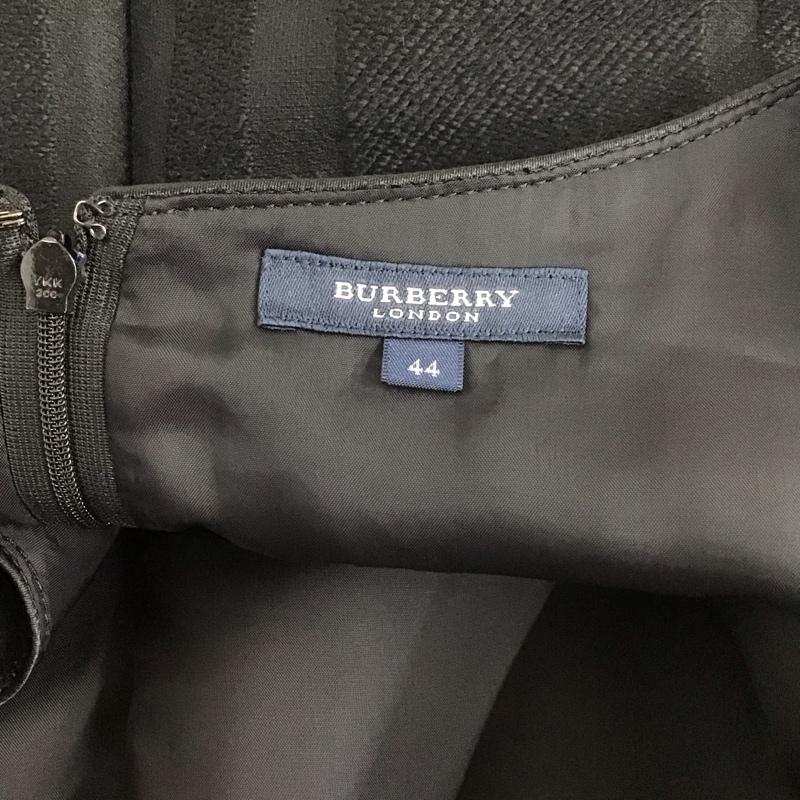 バーバリーロンドン Burberry London ワンピース ひざ丈スカート FM786-041-09 ノースリーブ ウール シルク 44 チェック 黒 / ブラック /  レディース USED 古着 中古 10112961