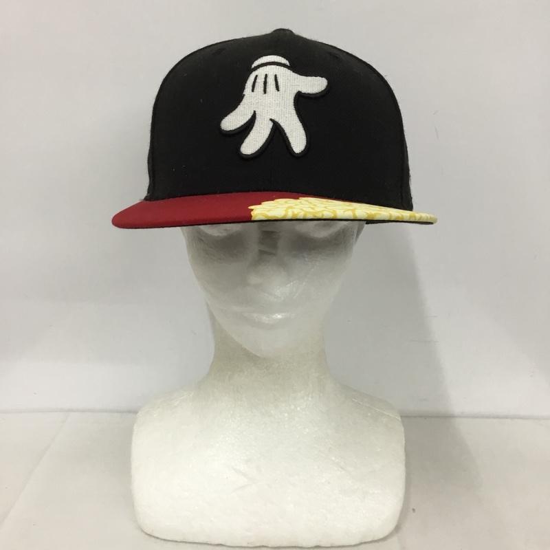 ニューエラ NEW ERA 帽子 キャップ ポップコーン 東京ディズニーリゾート キャラクター 黒 / ブラック / X 赤 / レッド /  メンズ USED 古着 中古 10130205