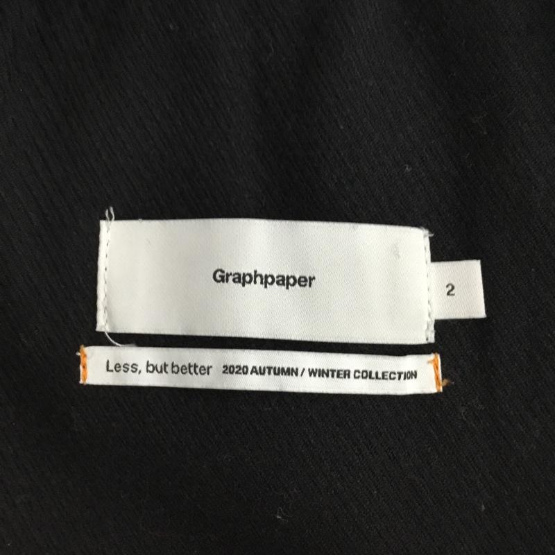 グラフペーパー Graphpaper パンツ ワークパンツ、ペインターパンツ gm203-40053 WOOLKERSEYBELTEDBAKERPANTS ワイドパンツ 2 無地 黒 / ブラック /  メンズ USED 古着 中古 10116606