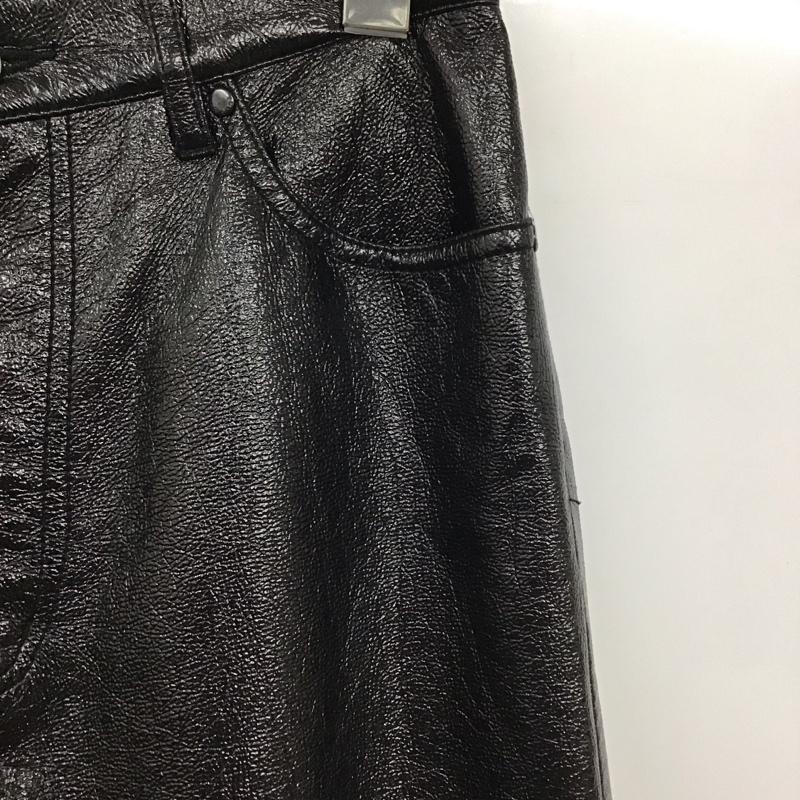 ジーナシス JEANASIS ボトムス ボトムス JS050174AD エナメルコーティングパンツ フェイクレザー FREE 無地 黒 / ブラック /  レディース USED 古着 中古 10131086