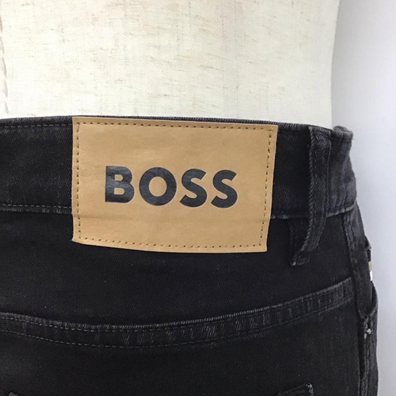 ボス BOSS パンツ デニム、ジーンズ デニムパンツ スリムパンツ ストレッチパンツ ジーンズ 32インチ 無地 黒 / ブラック /  メンズ USED 古着 中古 10124150