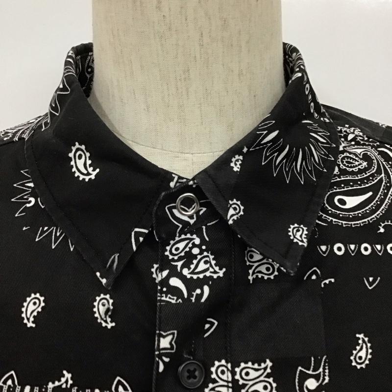 フリークスストア FREAK S STORE シャツ、ブラウス 長袖 203-1014 長袖シャツ カラーシャツ カジュアルシャツ S 総柄 X バンダナ柄 黒 / ブラック / X 白 / ホワイト /  メンズ USED 古着 中古 10107222