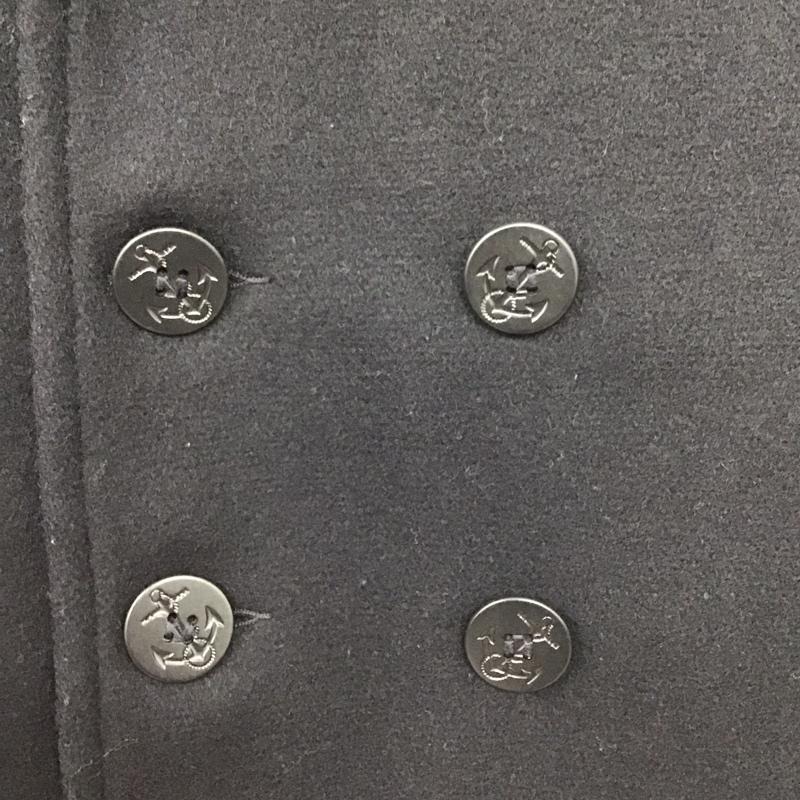 ショット schott コート ピーコート ピーコート アウター ダブル ショートコート 36 無地 ダークグレー / ダークグレー /  メンズ USED 古着 中古 10146664