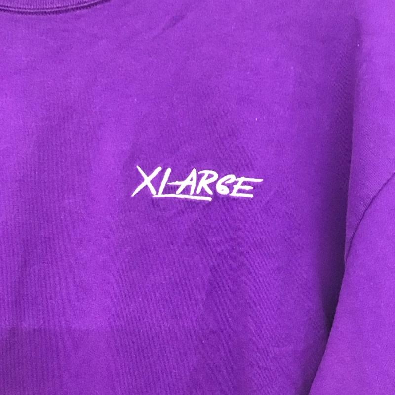 エクストララージ XLARGE カットソー 長袖 長袖カットソー プリントカットソー クルーネック M ロゴ、文字 紫 / パープル /  メンズ USED 古着 中古 10137356