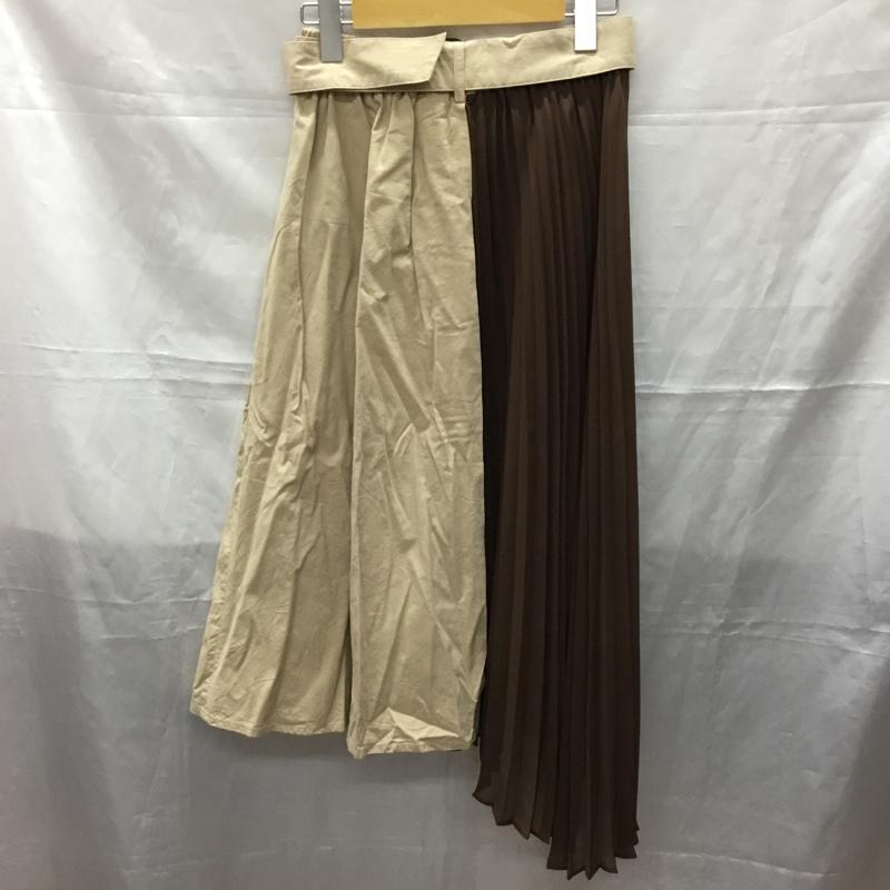 アズールバイマウジー AZUL BY MOUSSY スカート ロングスカート 250csa31-586d ASYMMETRYCOMBISKIRT ロングスカート フレアスカート S 無地 茶 / ブラウン /  レディース USED 古着 中古 10112283