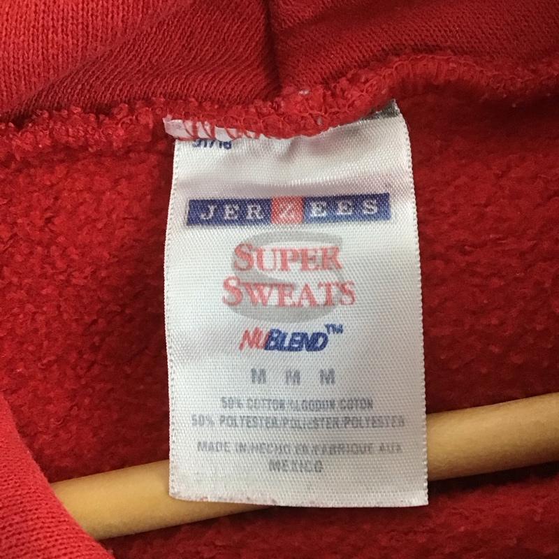 ジャージーズ JERZEES パーカー 長袖 長袖パーカー プルオーバーパーカー スウェット M ロゴ、文字 赤 / レッド /  メンズ USED 古着 中古 10148236
