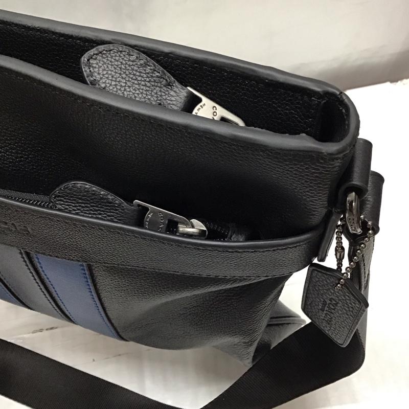 コーチ COACH ショルダーバッグ ショルダーバッグ F23216 ストライプ ロゴ、文字 紺 / ネイビー /  メンズ USED 古着 中古 10120575