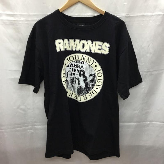 古着 USED Tシャツ 半袖 半袖カットソー プリントTシャツ クルーネックカットソー バンドTシャツ XL プリント 黒 / ブラック /  メンズ USED 古着 中古 10108345