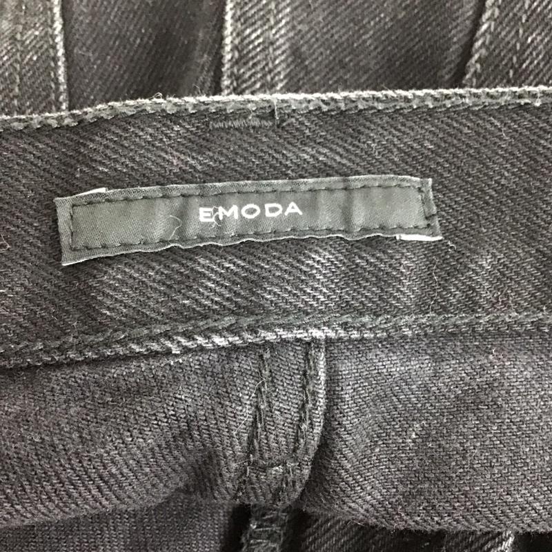 エモダ EMODA パンツ デニム、ジーンズ ダメージ ハイウエスト ダメージ加工 黒 / ブラック /  レディース USED 古着 中古 10111071