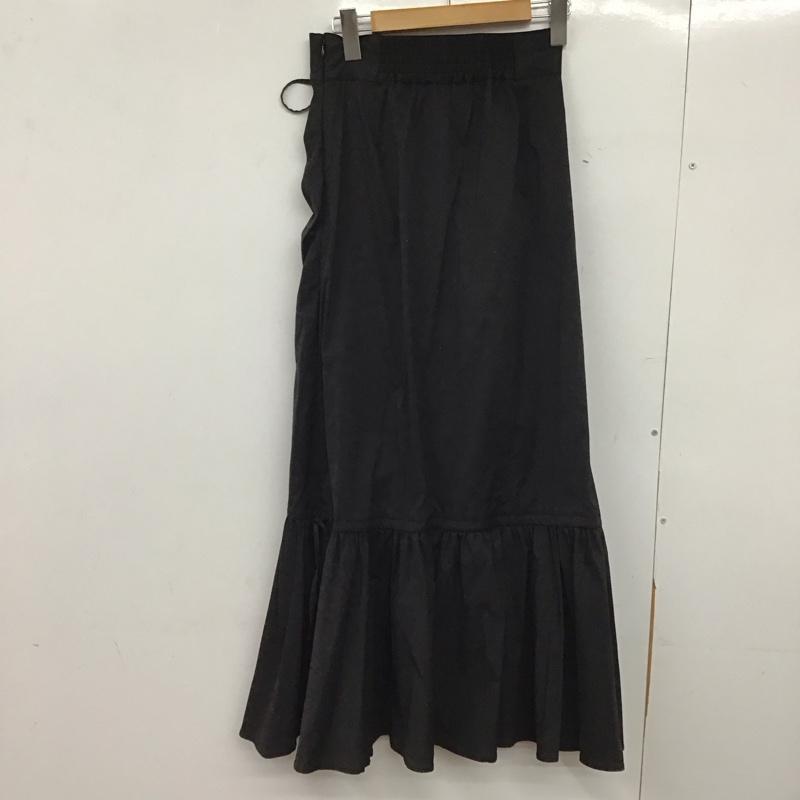 スライ SLY スカート ロングスカート 030eaz31-8120 ロングスカート フレアスカート 1 無地 黒 / ブラック /  レディース USED 古着 中古 10149570