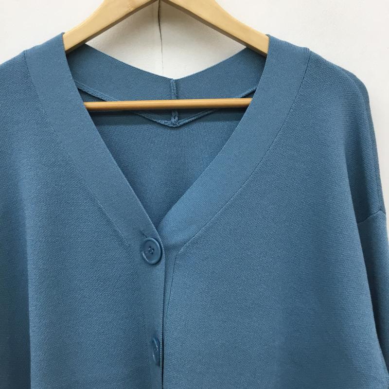 アズールバイマウジー AZUL BY MOUSSY カーディガン 長袖 250HSF70-191C FREE 無地 青 / ブルー /  レディース USED 古着 中古 10143152